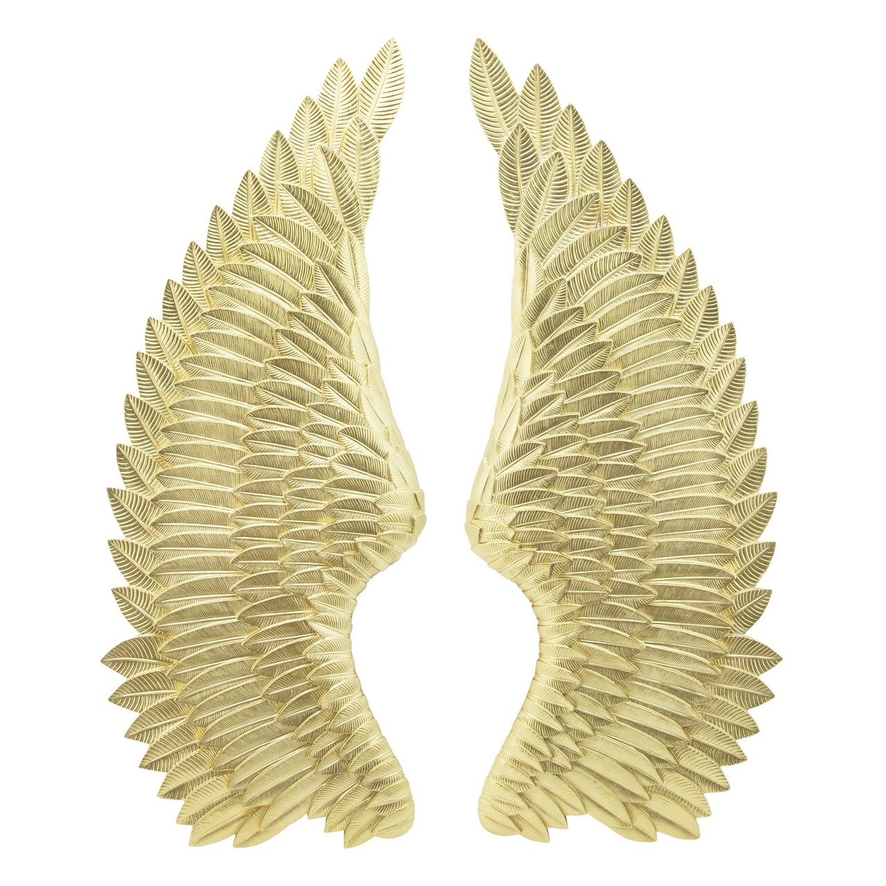 Kingston Living Angel Wings Wall Accent - 35" - Gold - Set of 2